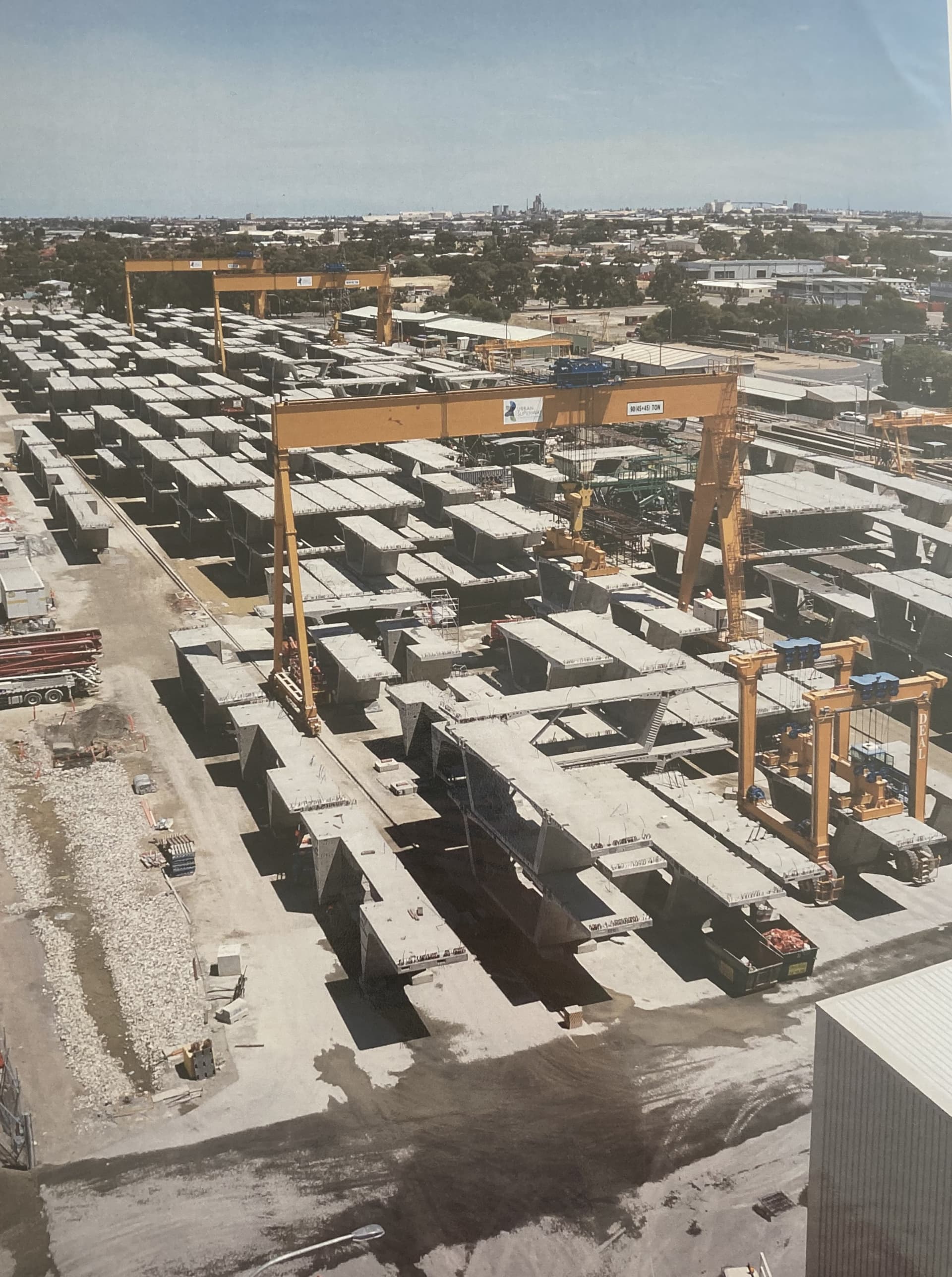 USW elevated motorway bearing installation